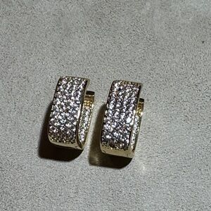 Elegant Gold Crystal Earrings